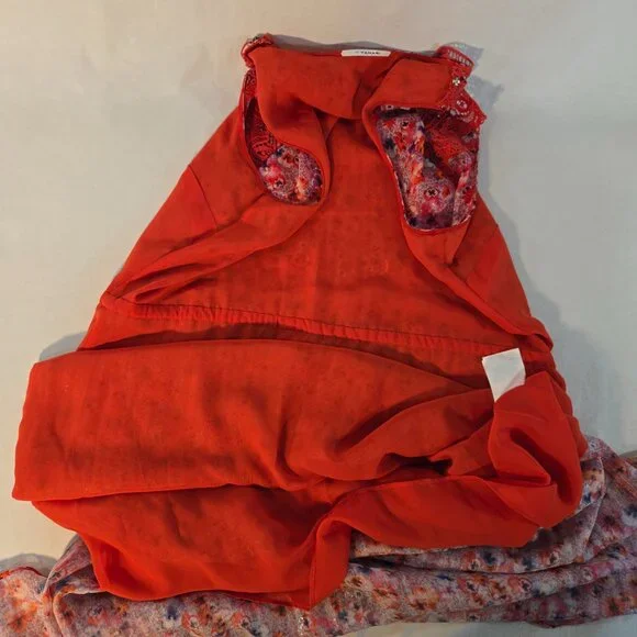 TAHARI Fairy Cottagecore Multicolor Floral Tulle Lace Dress Size 10 New NO Tags! - Picture 10 of 16